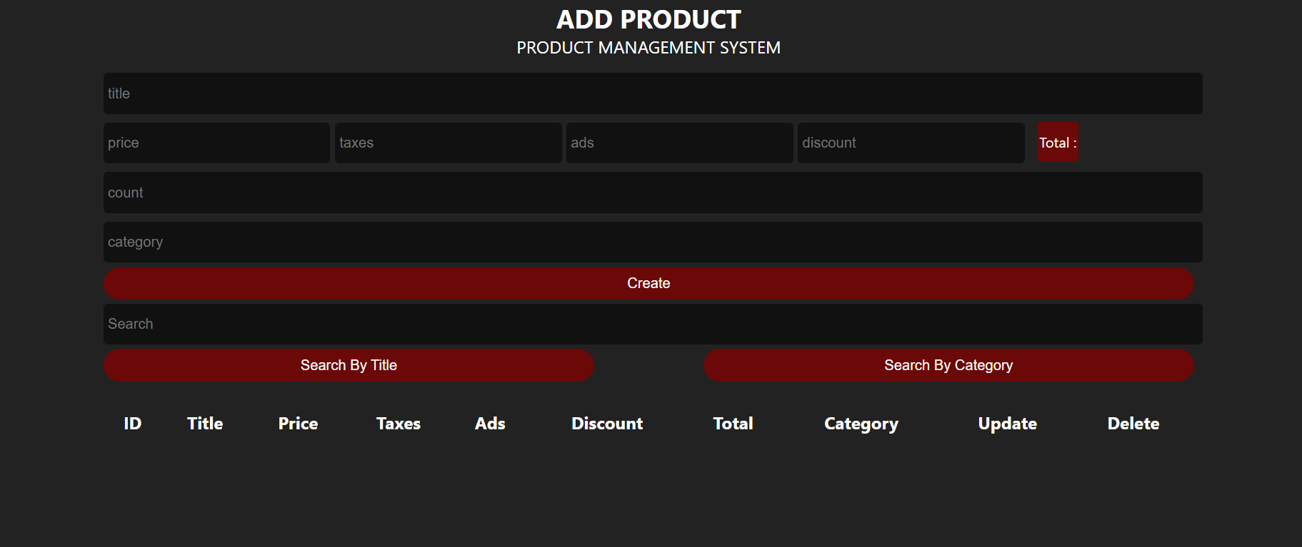 Product Management System